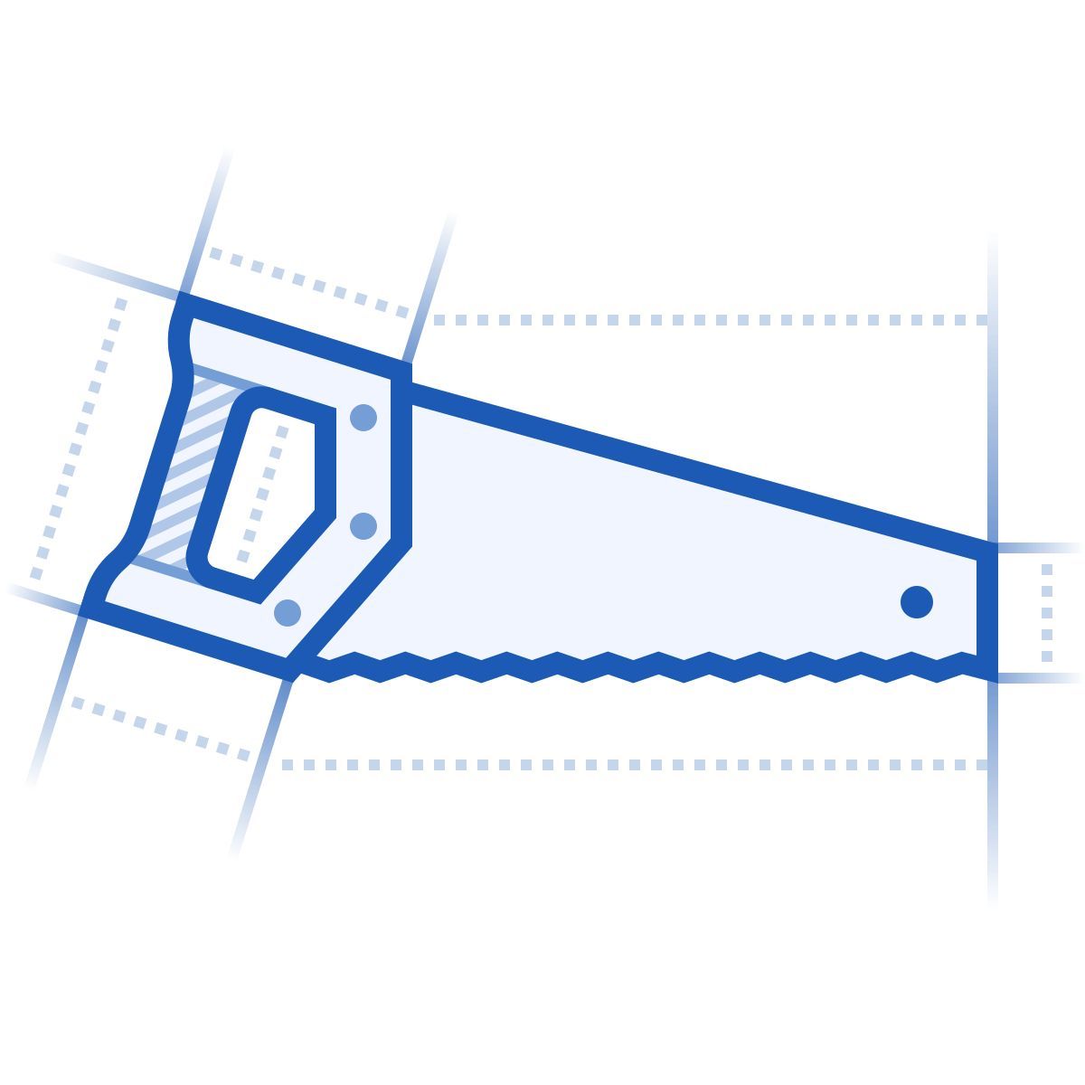 blueprint style saw icon