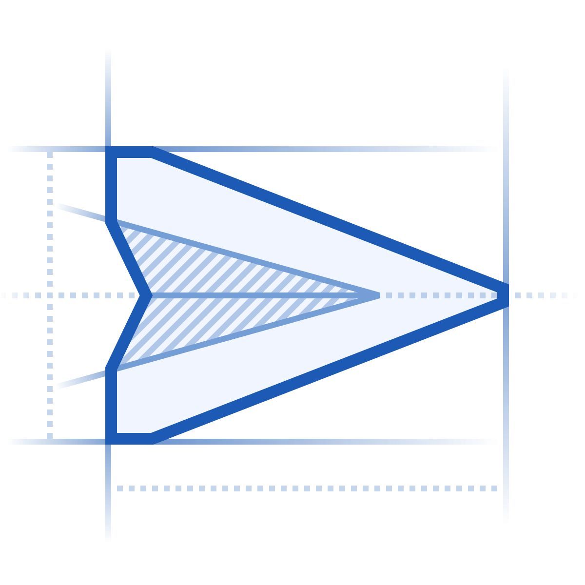 blueprint style envoyé icon