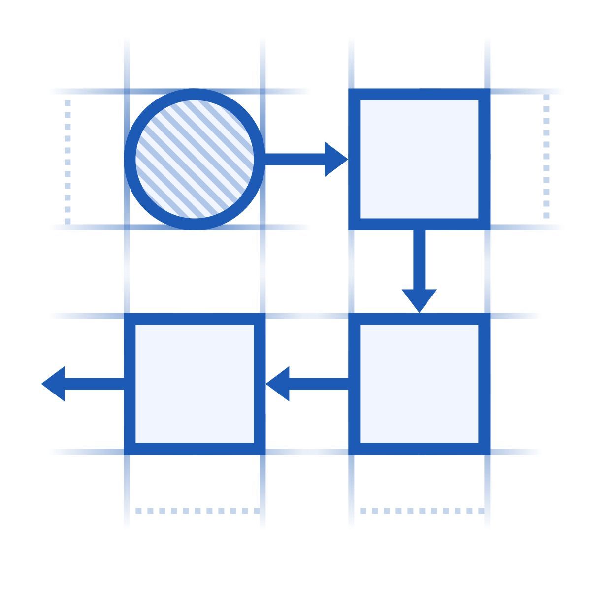 blueprint Stil sequence diagram Icon