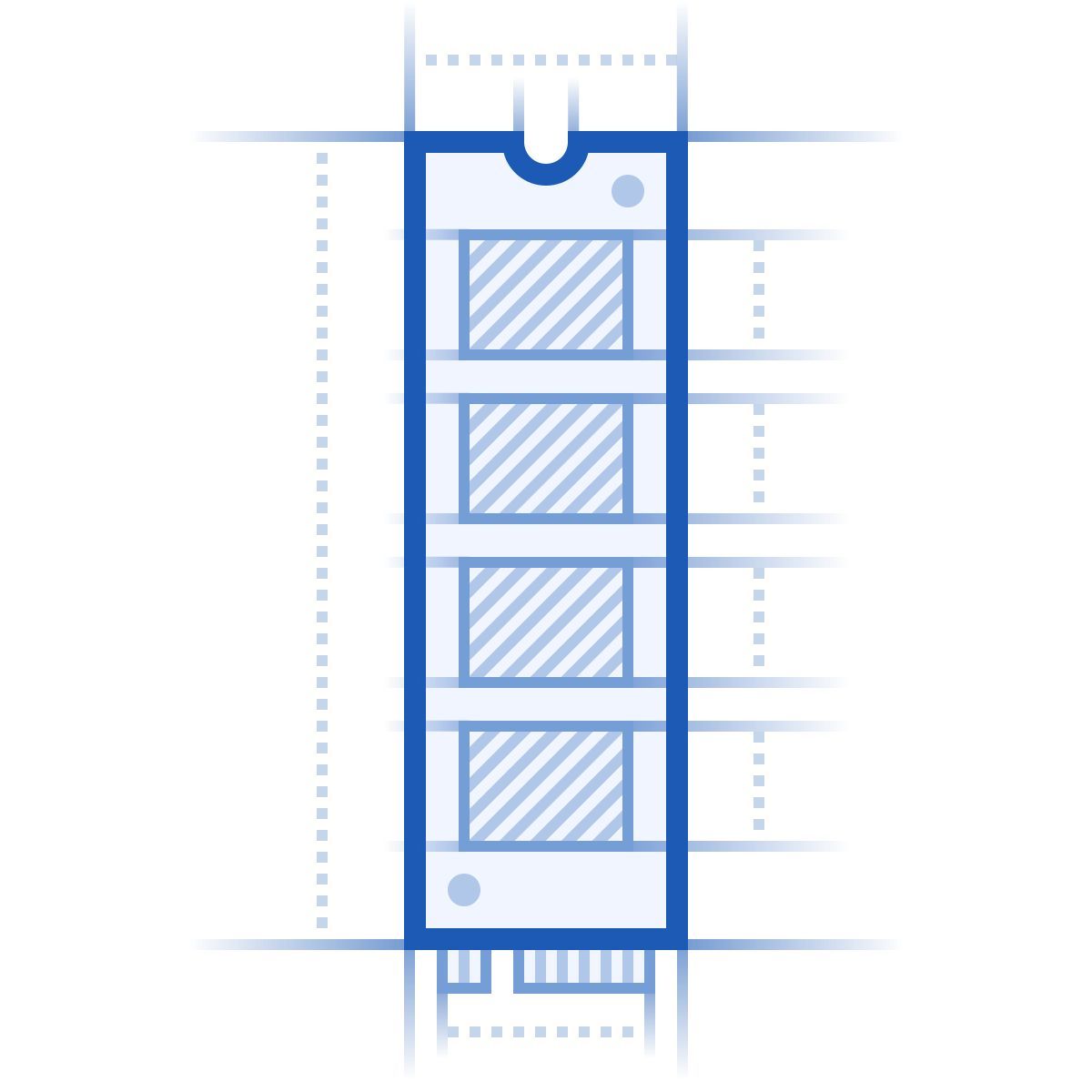 blueprint style m.2 ssd icon
