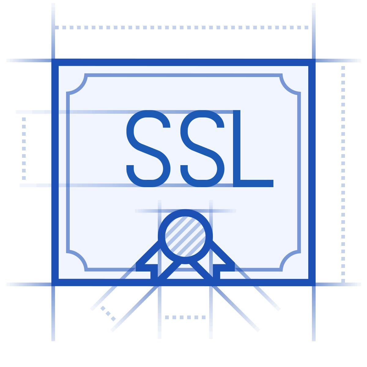 icona ssl certificate blueprint stile