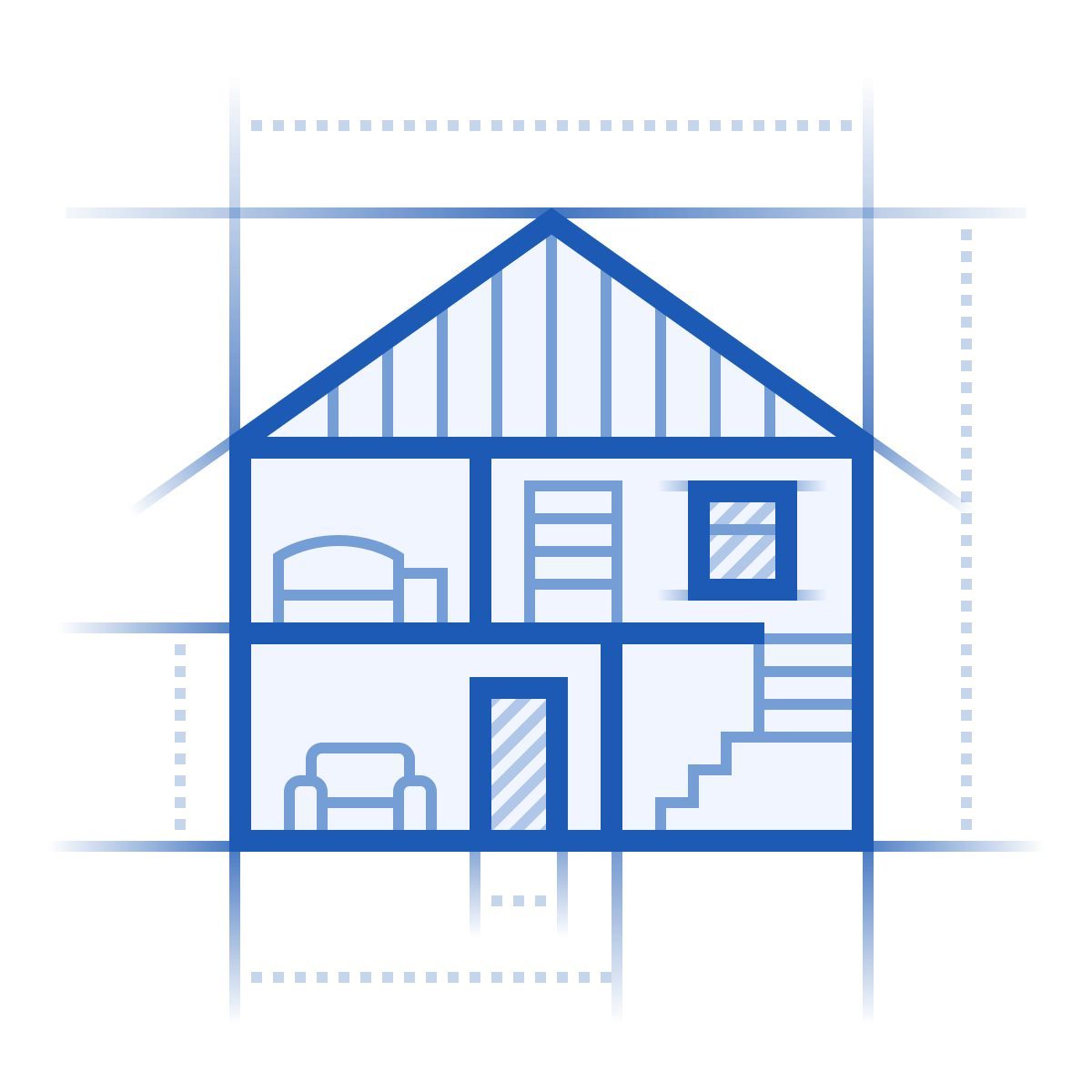 icona strutturale blueprint stile