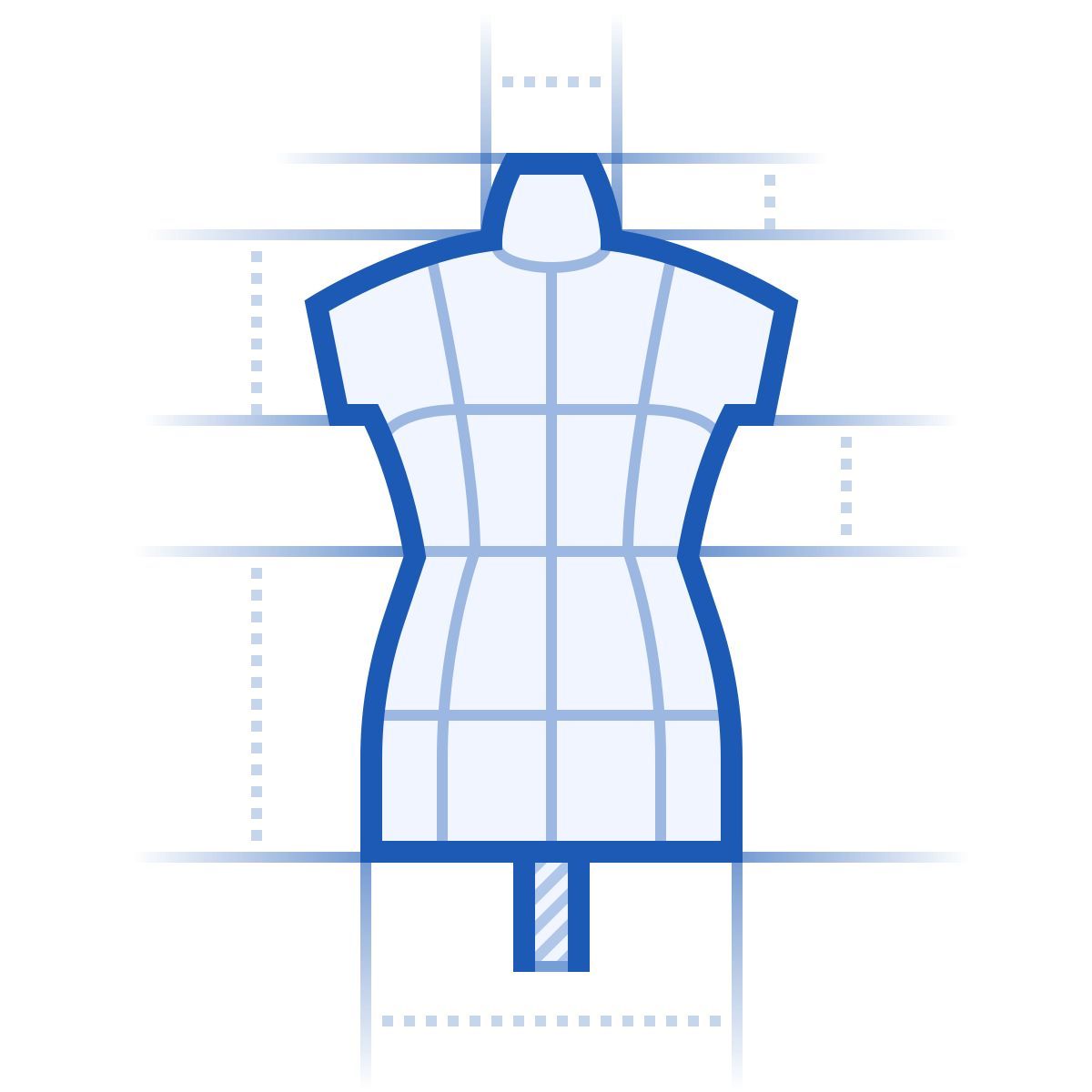 blueprint style manequim icon