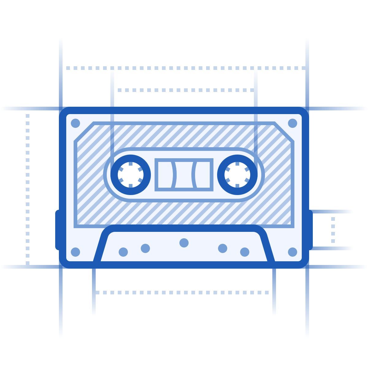 blueprint style 테이프 드라이브 icon