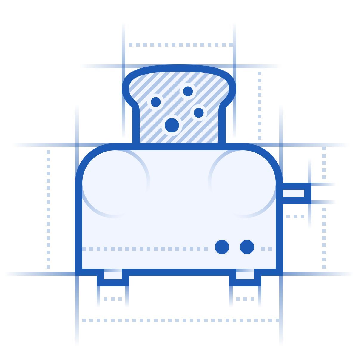 blueprint style toaster icon