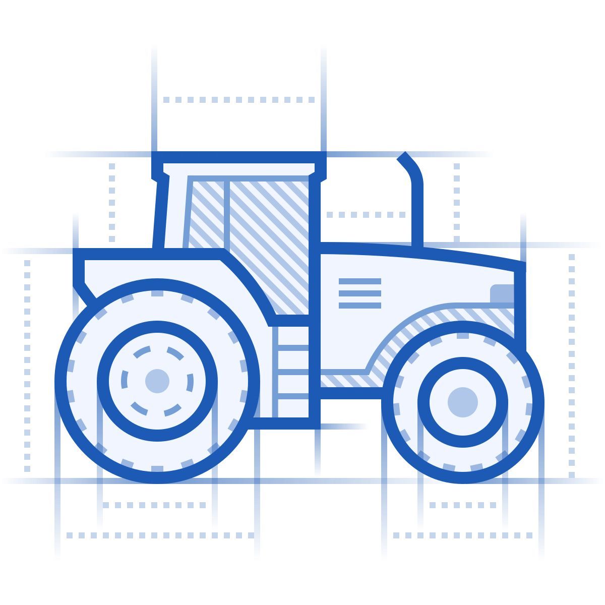 blueprint 风格 拖拉机 图标