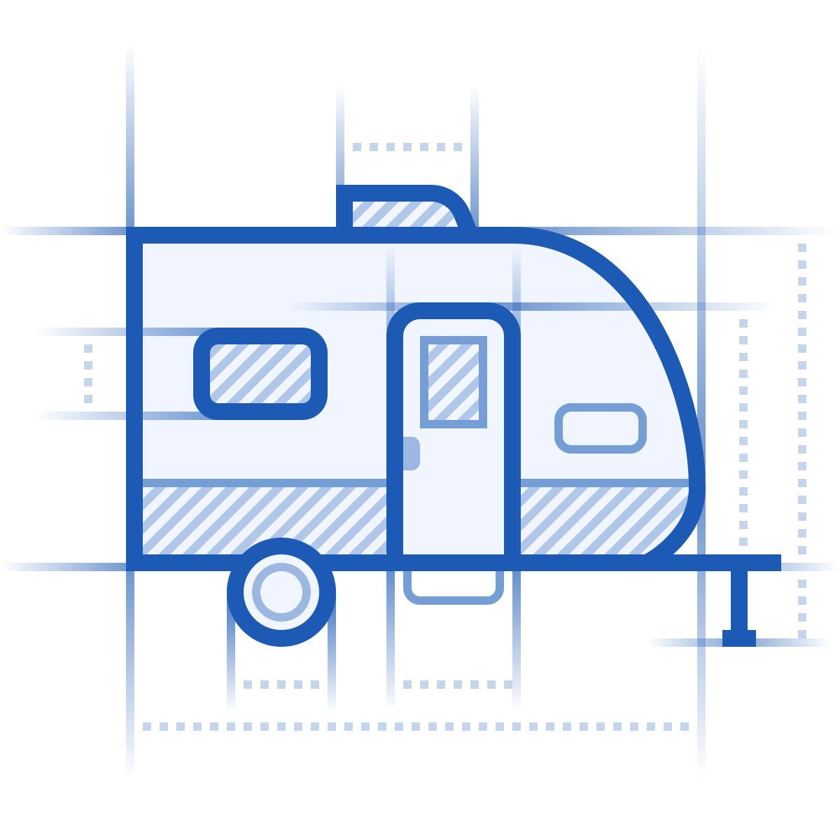 blueprint style anhänger icon