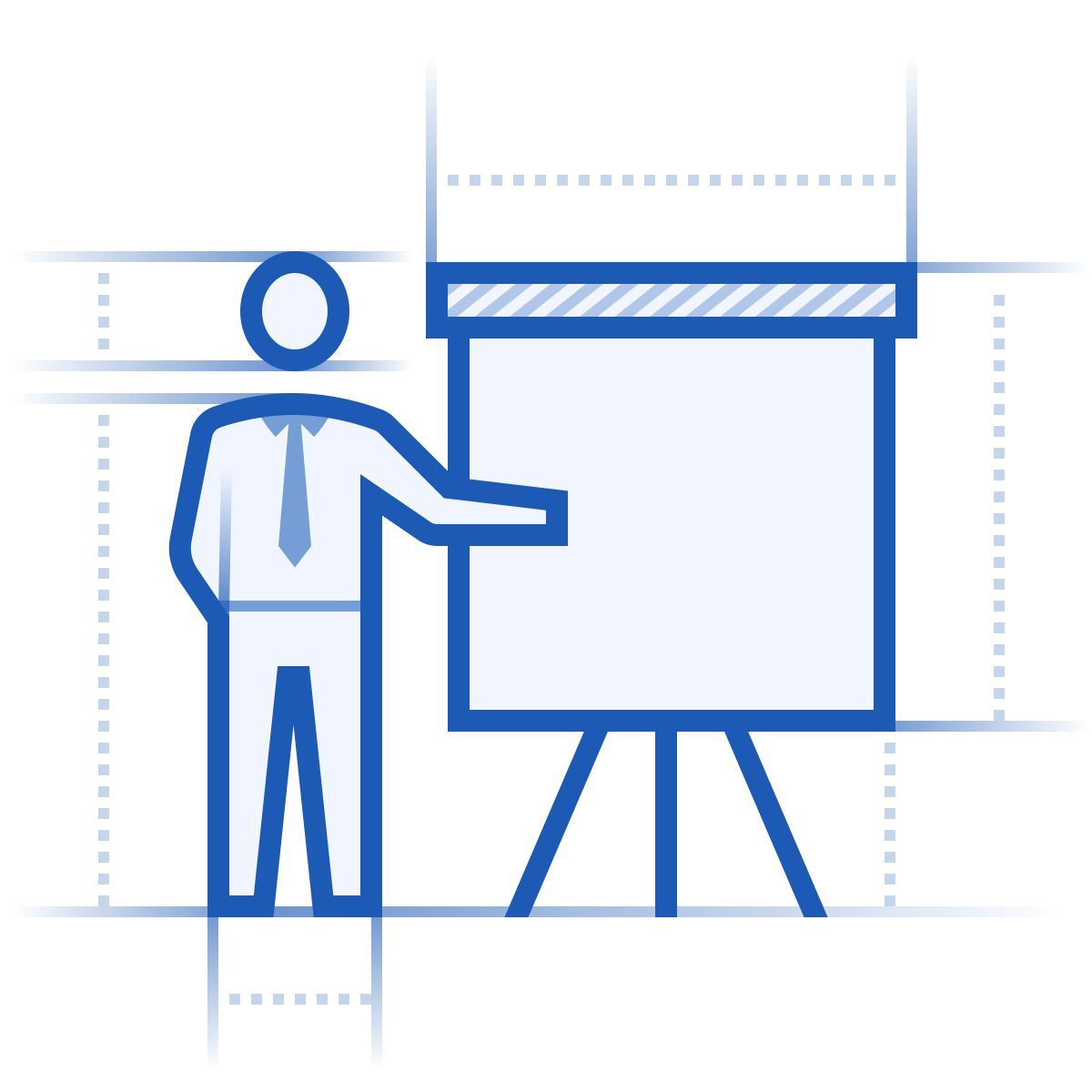 icône enseignement blueprint style
