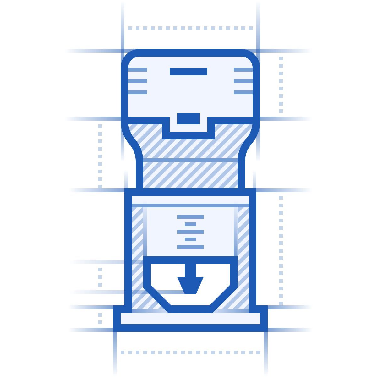 blueprint style trim router icon