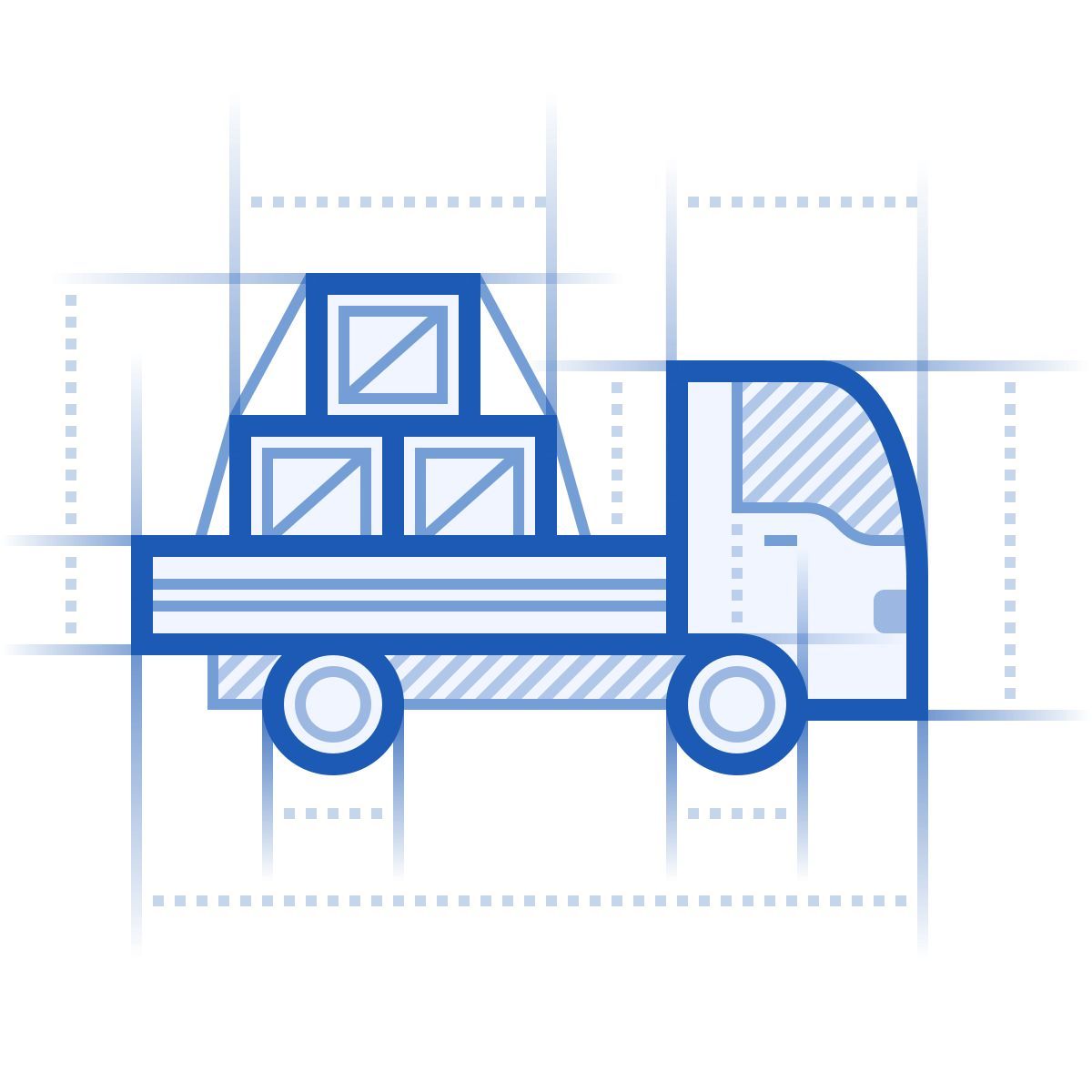 icona camion peso carico massimo blueprint stile