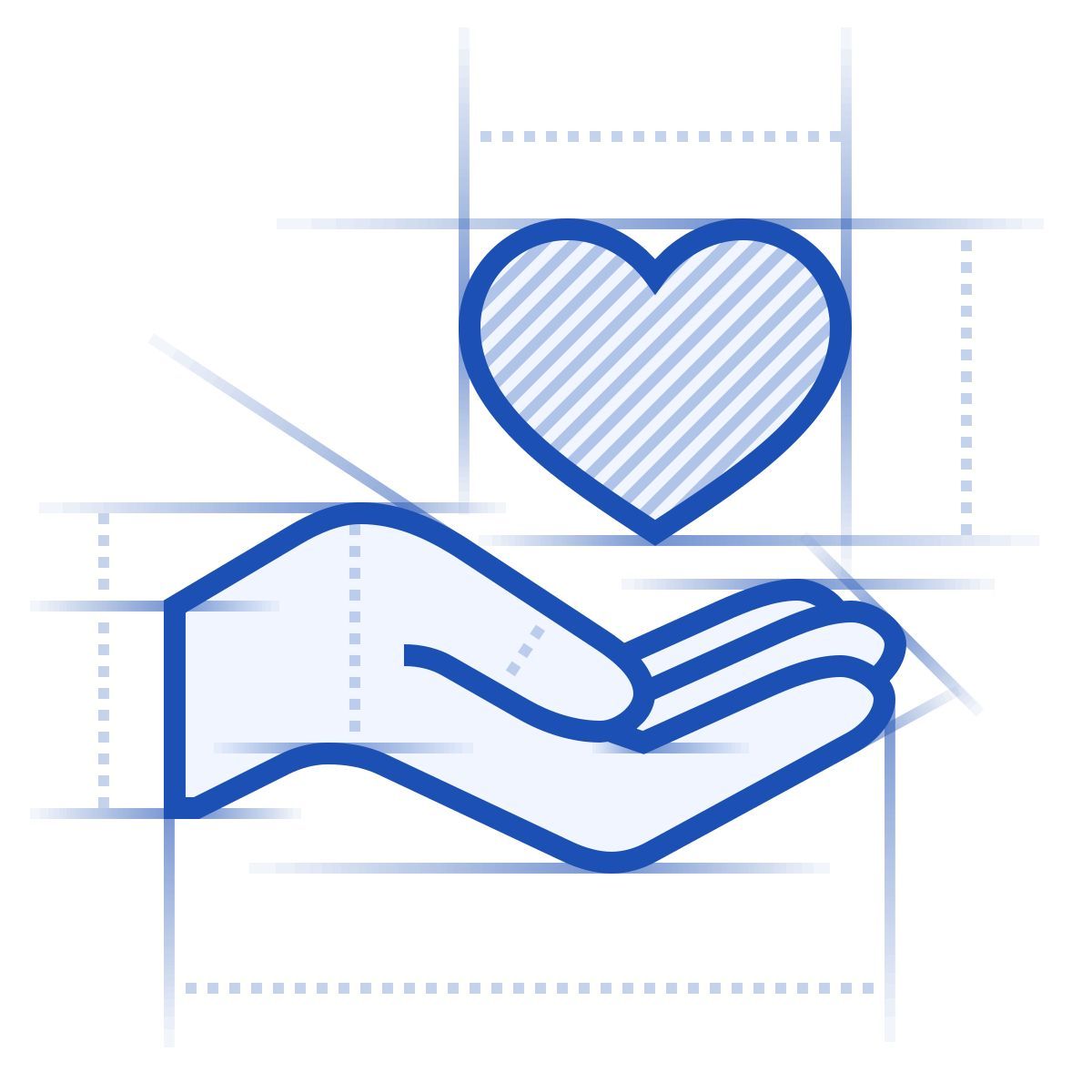 icône confiance blueprint style