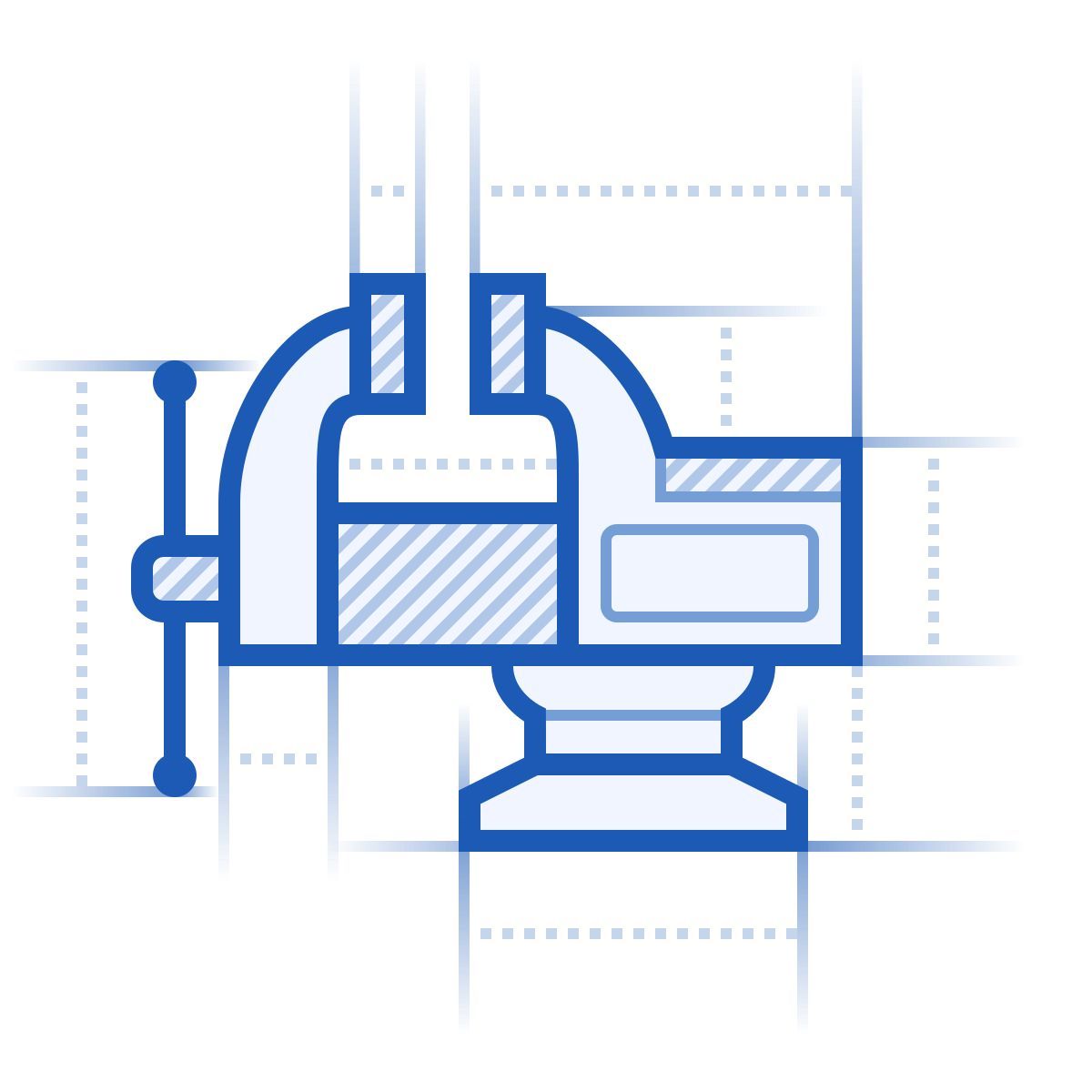 blueprint style morsa icon