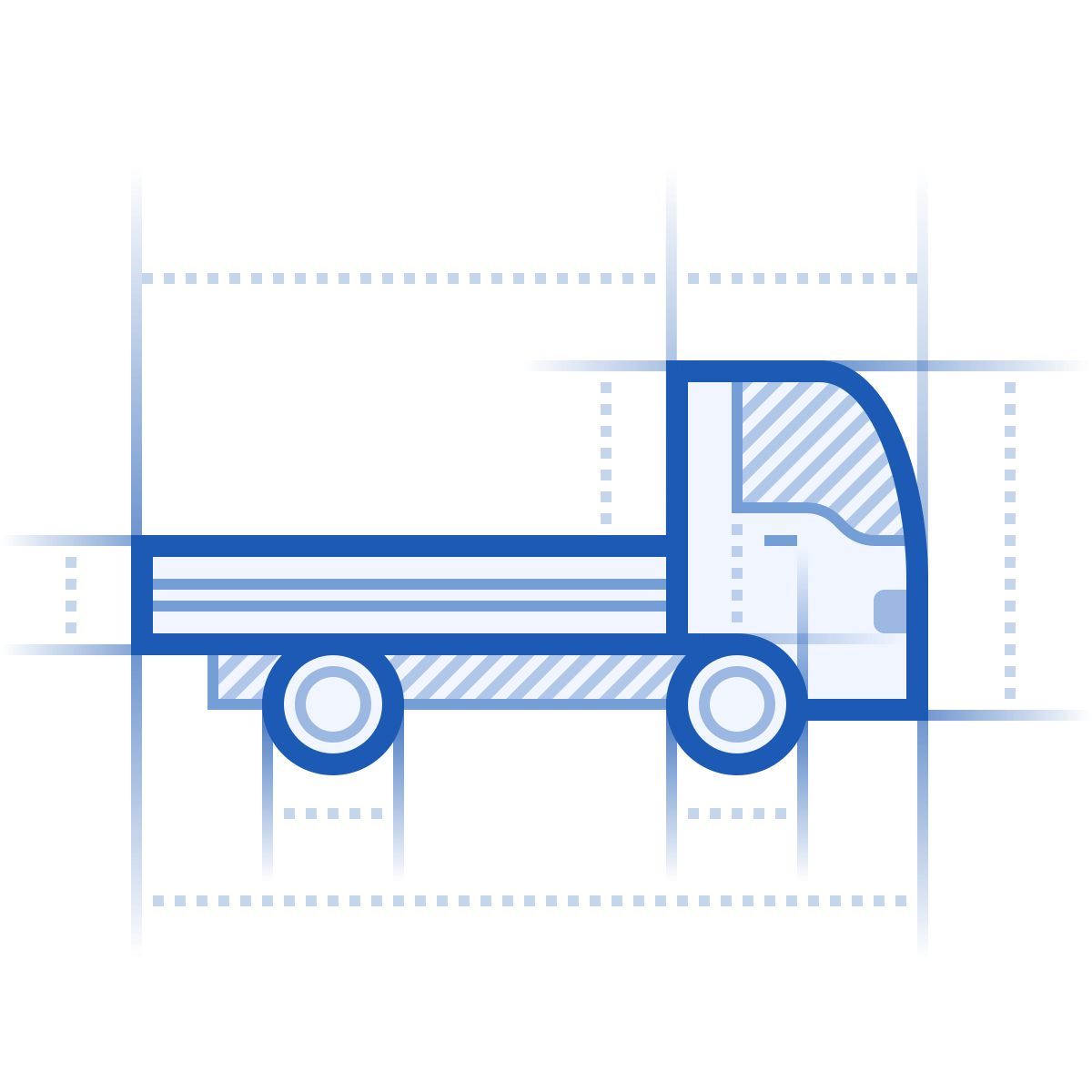 blueprint style грузовик icon