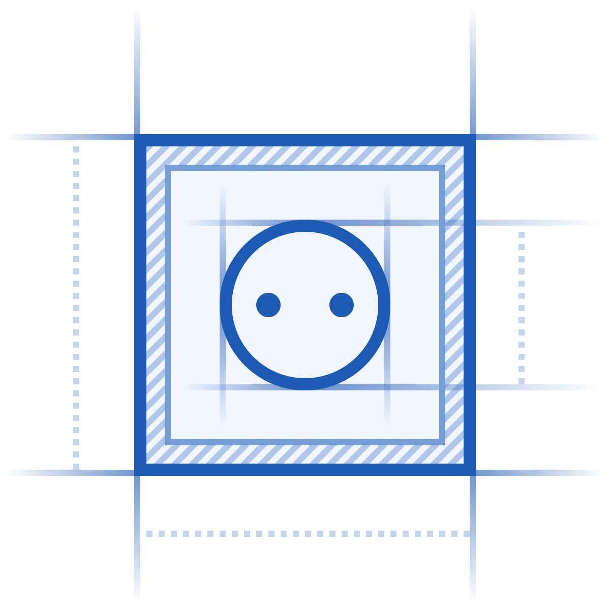 blueprint style wall socket icon