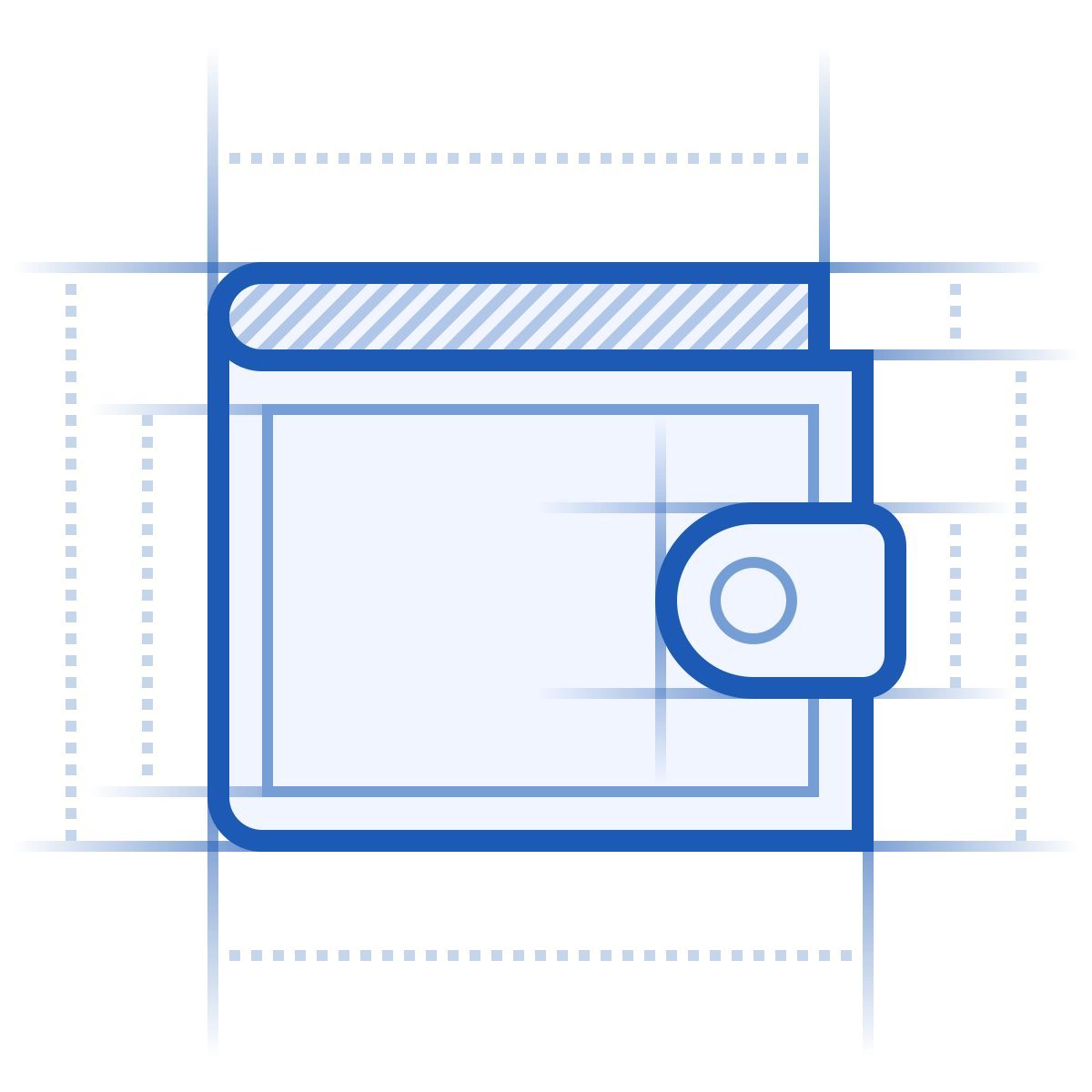 blueprint style 钱包 icon