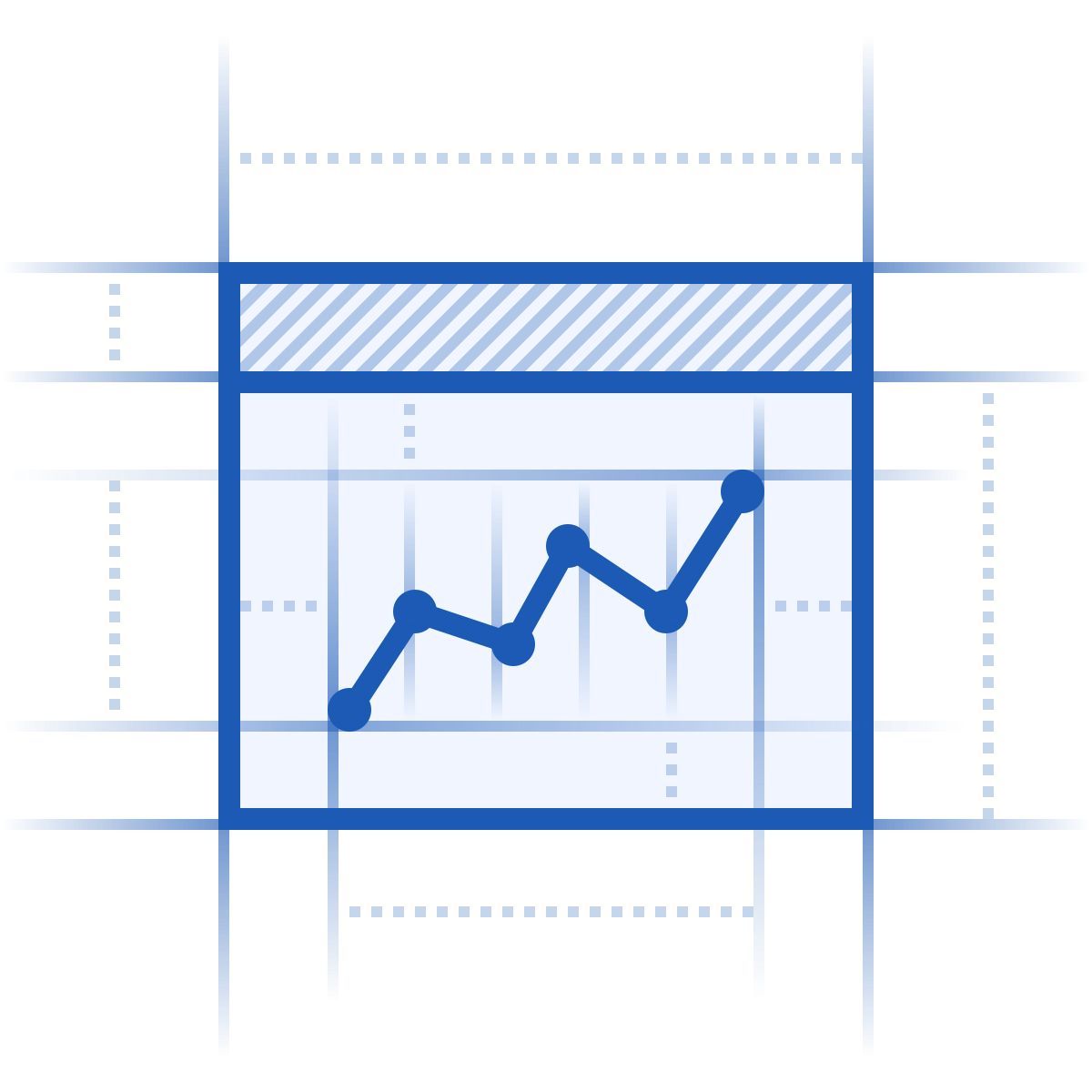 blueprint style web analytics icon