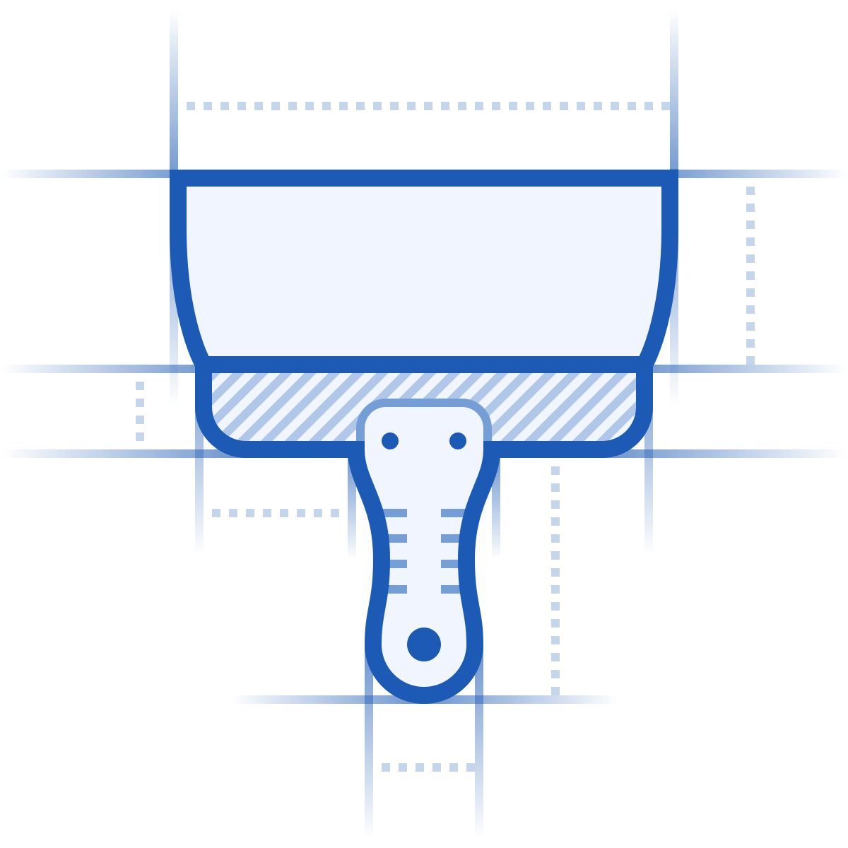 blueprint style large spatule icon