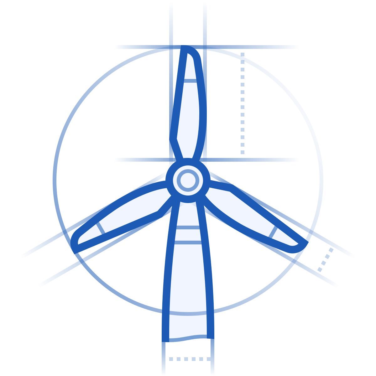 icona turbina eolica blueprint stile