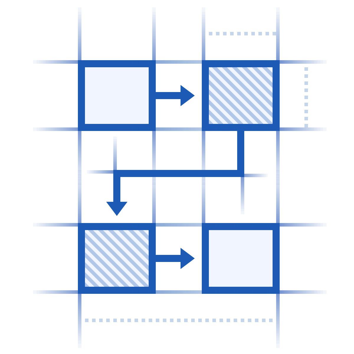 blueprint 风格 工作流程 图标