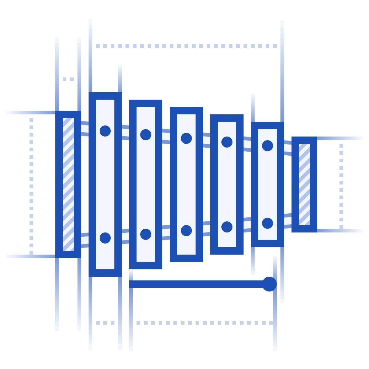 blueprint style xilofono icon