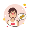 Girl and Coins icon