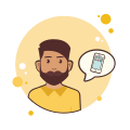 Man With Beard Smartphone icon