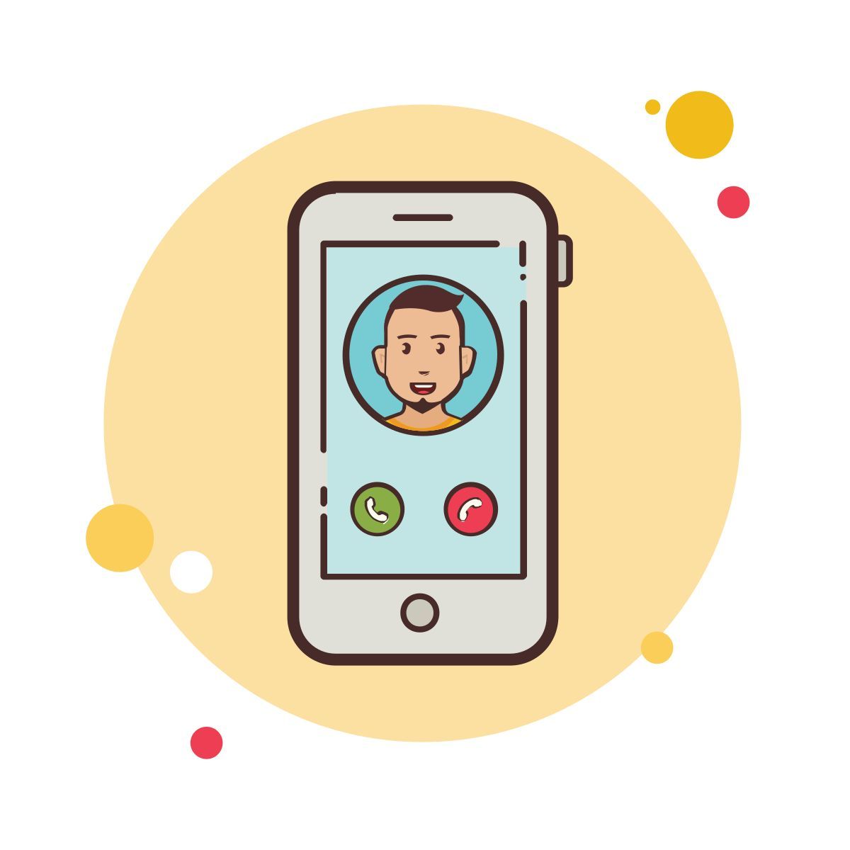 bubbles style accepter ou refuser l&#39;appel de l&#39;homme icon