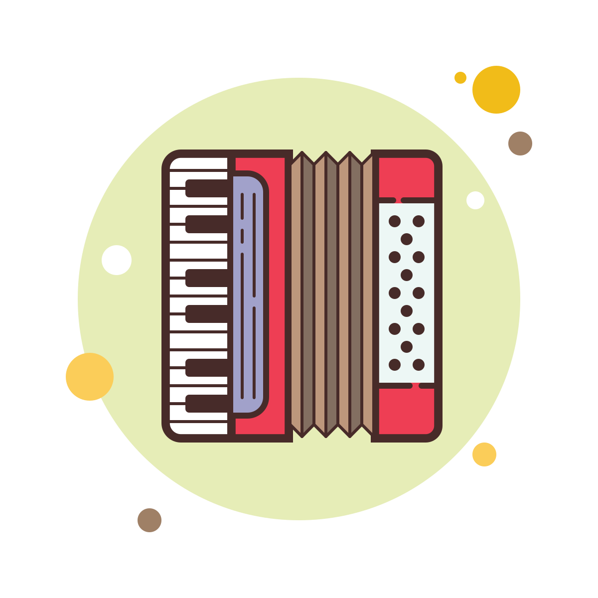 bubbles style accordion icon