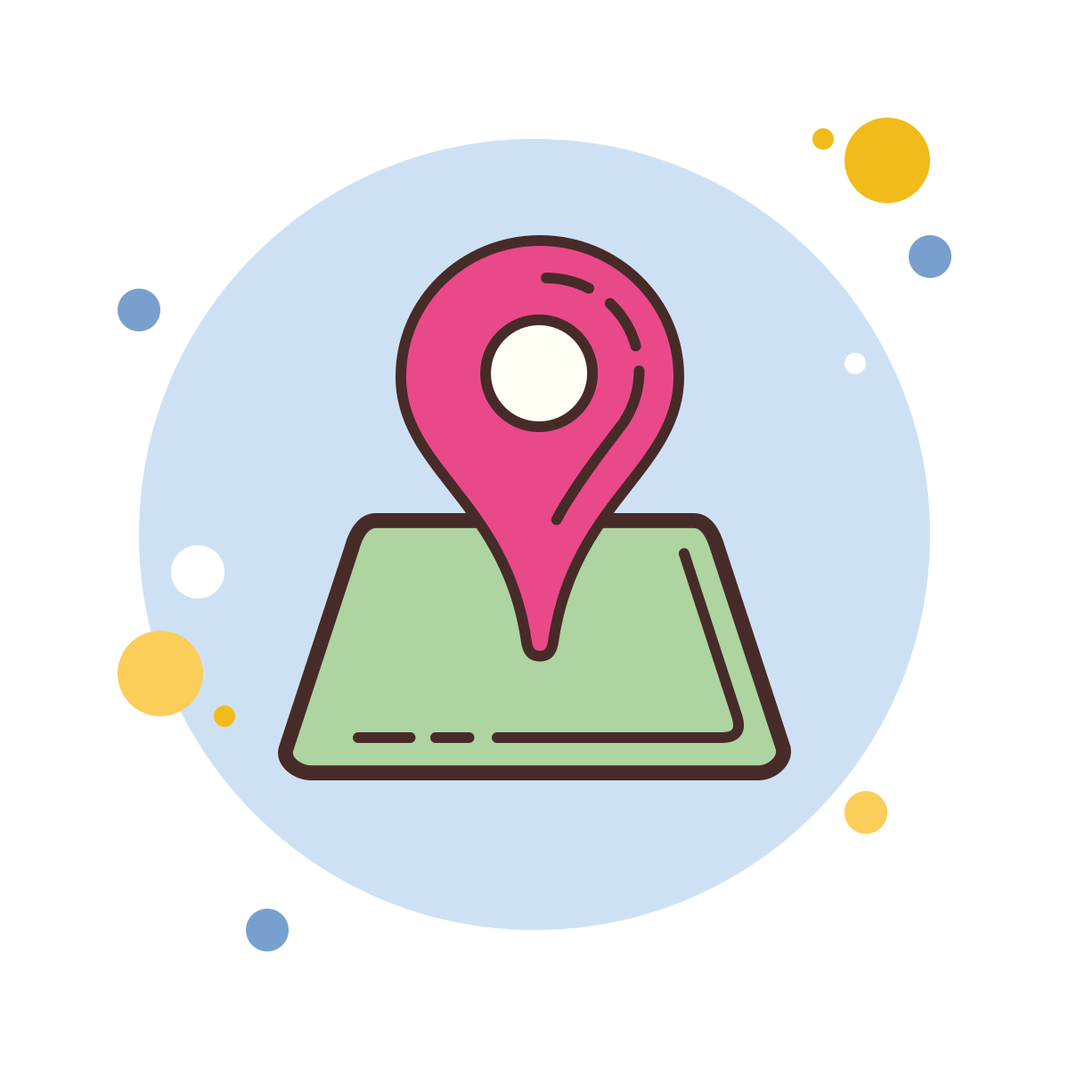 bubbles style address icon