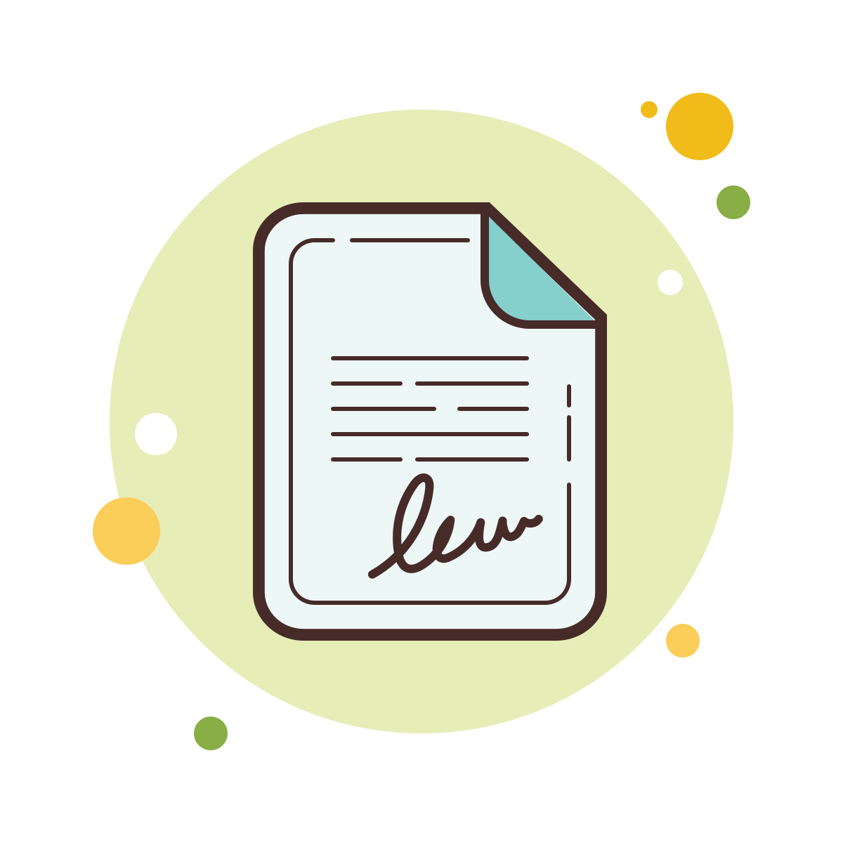 bubbles style agreement icon