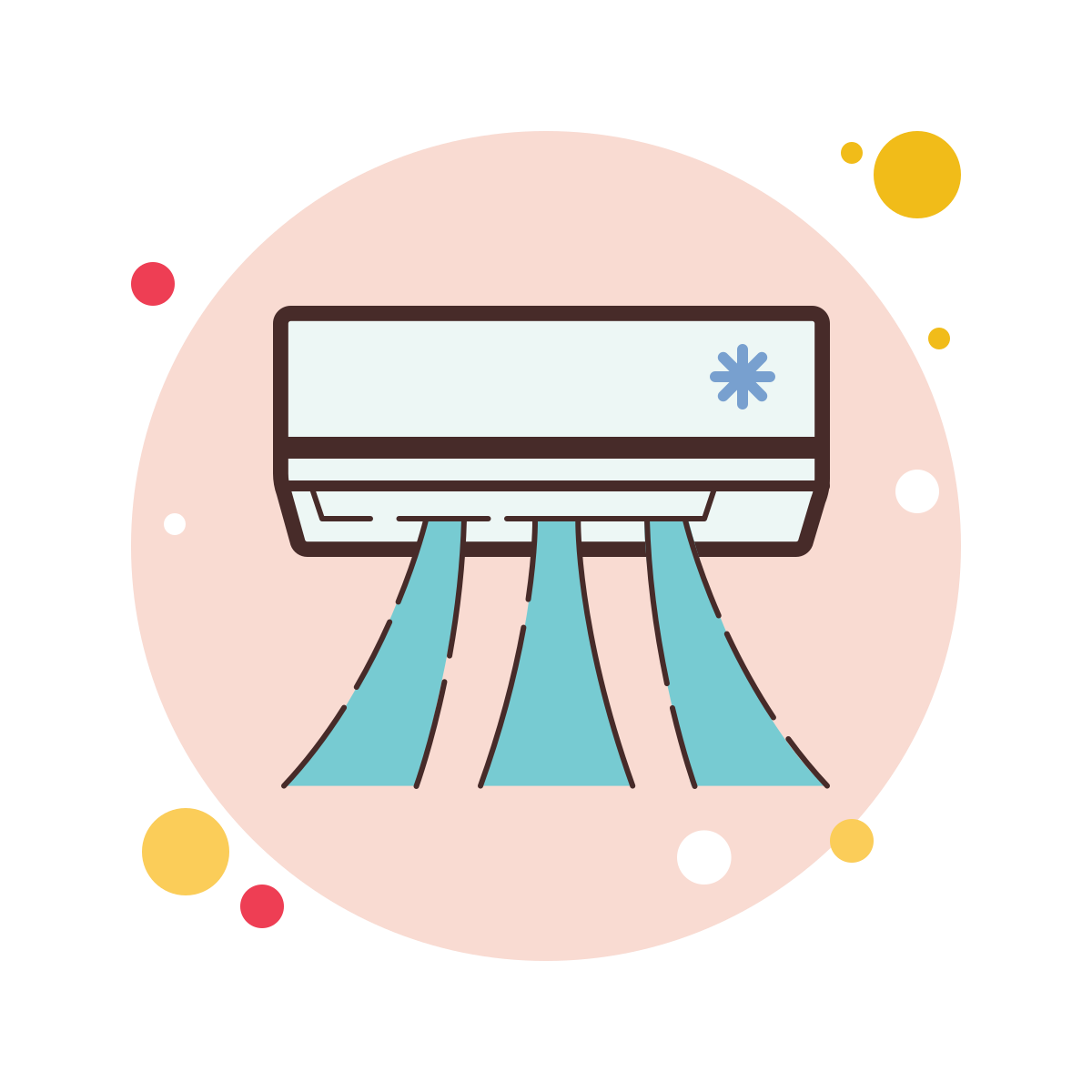 bubbles style air conditioner icon