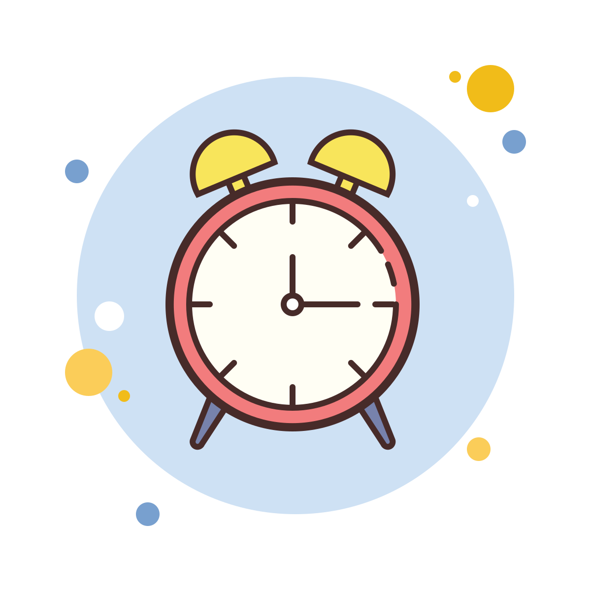 bubbles style alarm clock icon