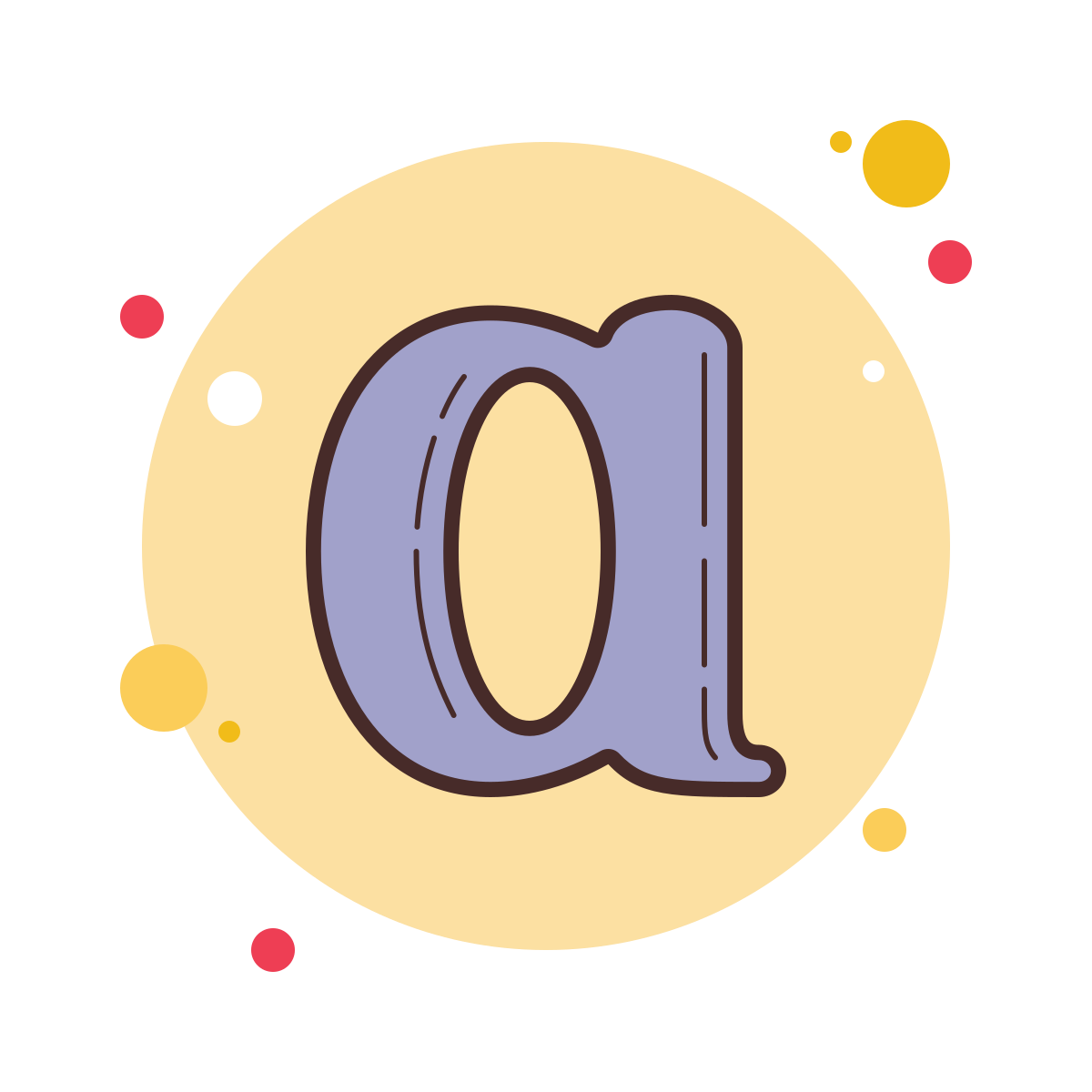bubbles style alpha icon