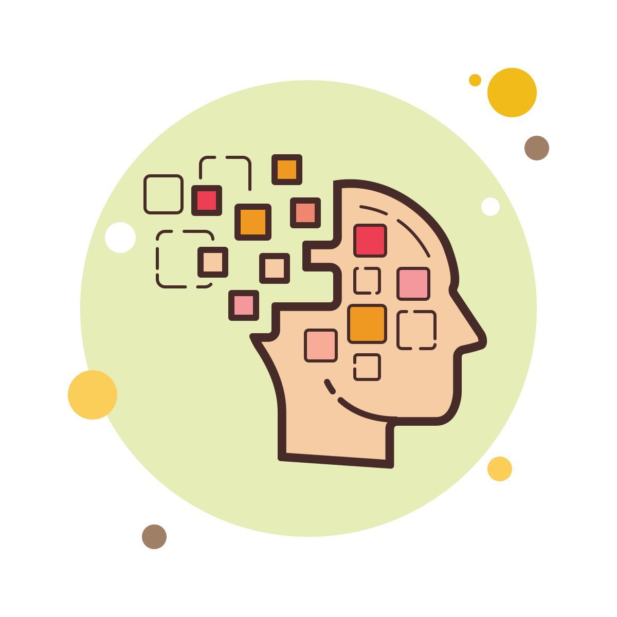 bubbles style alzheimer icon