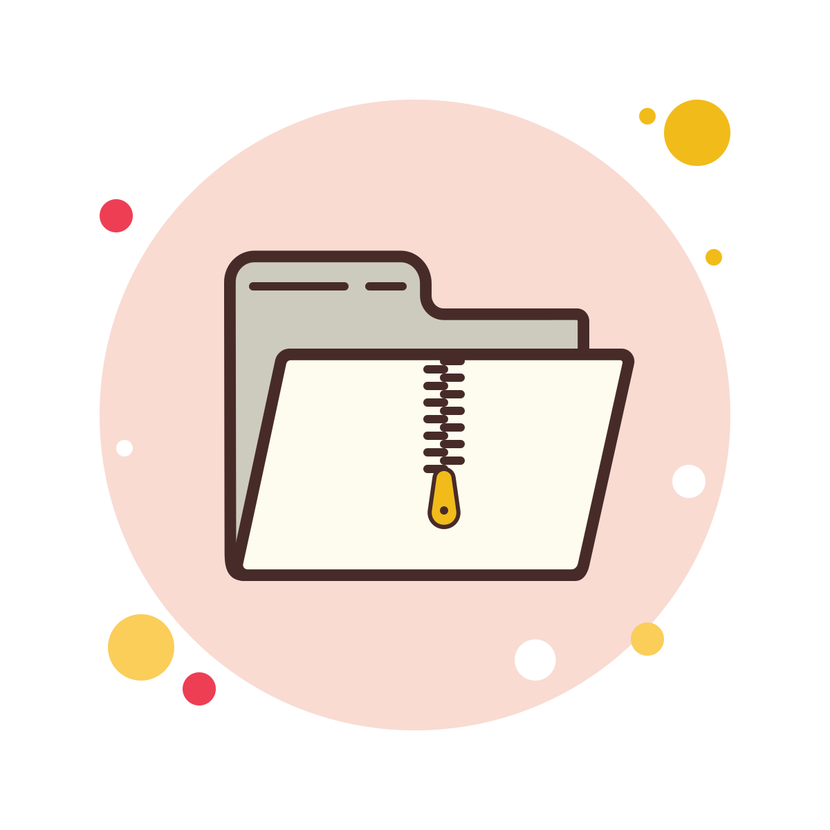 bubbles style archive folder icon