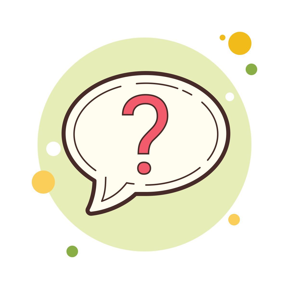 bubbles style fai una domanda icon