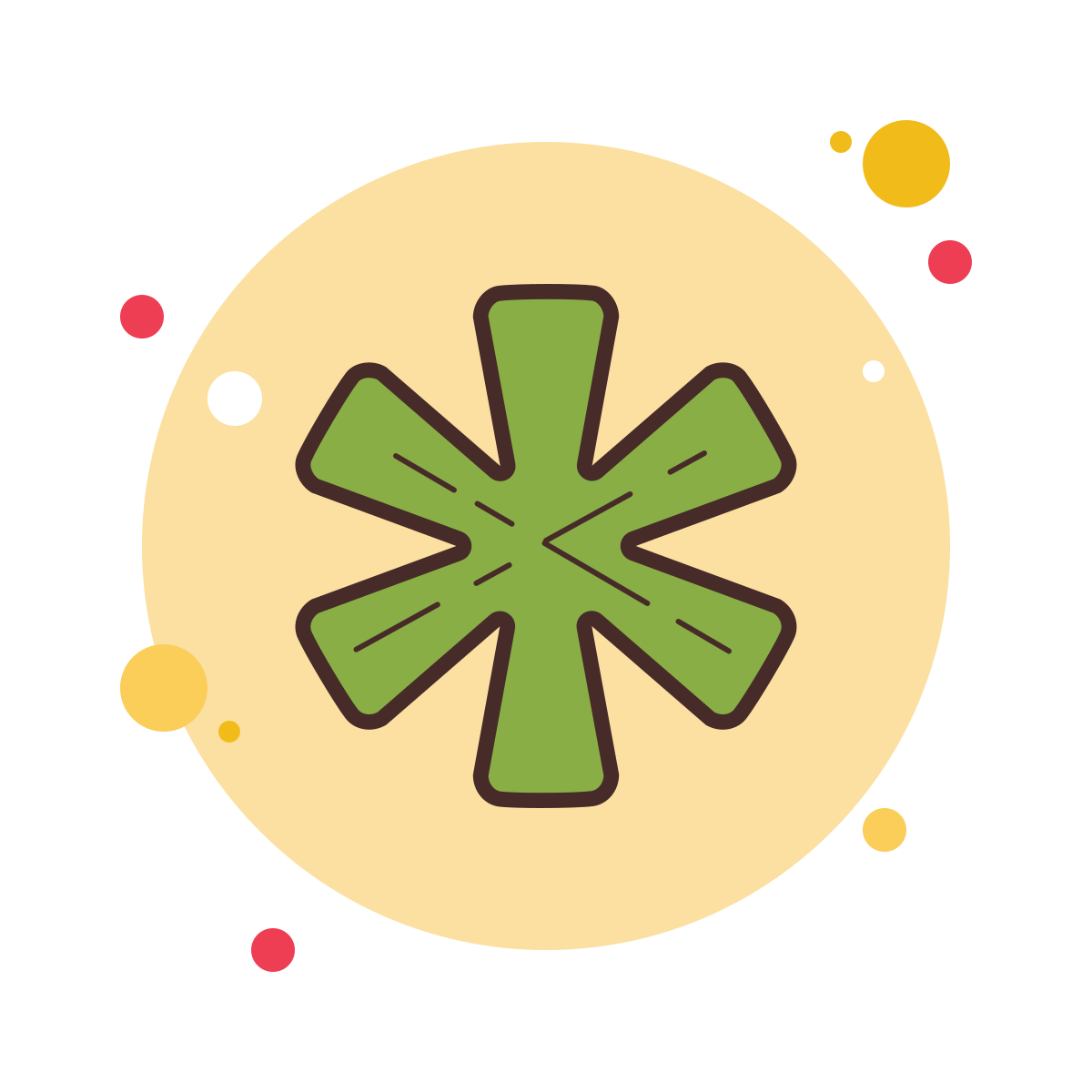bubbles style asterisk icon