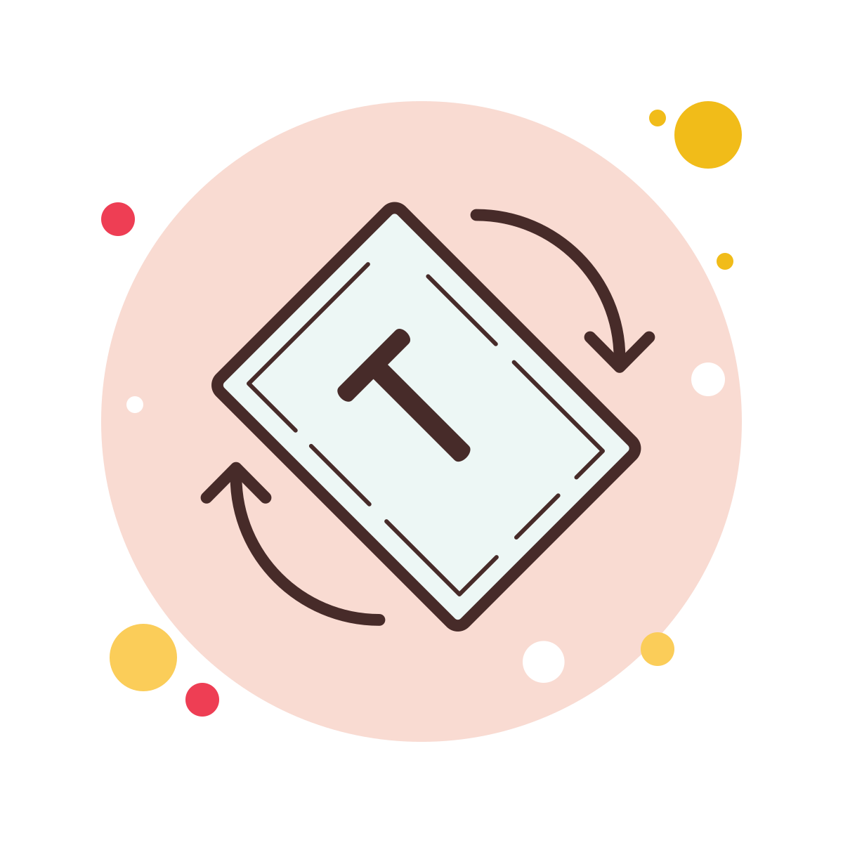bubbles style auto rotate based on text icon