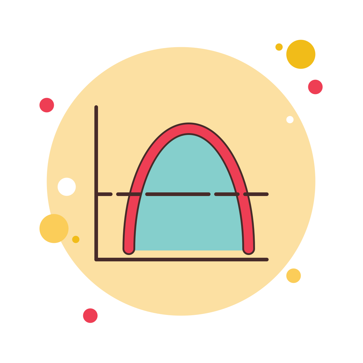bubbles style average value icon