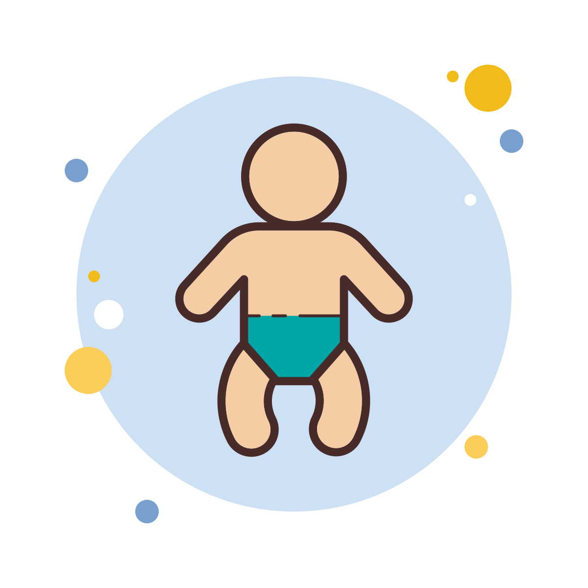 bubbles style baby icon
