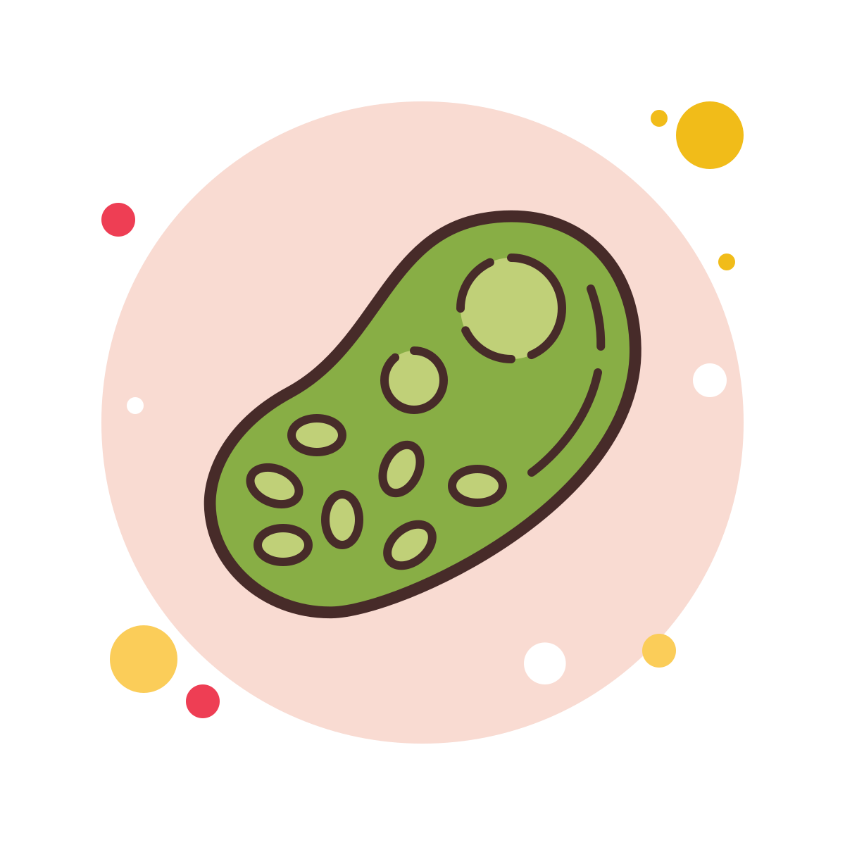 bubbles style bacteria icon
