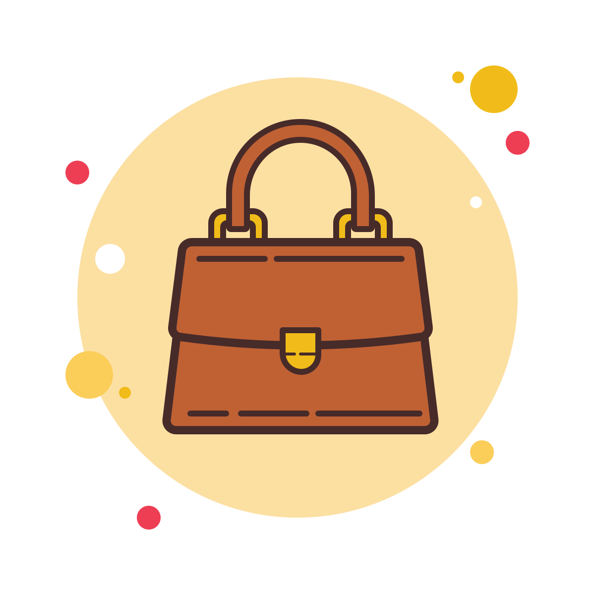 bubbles style bag front view icon