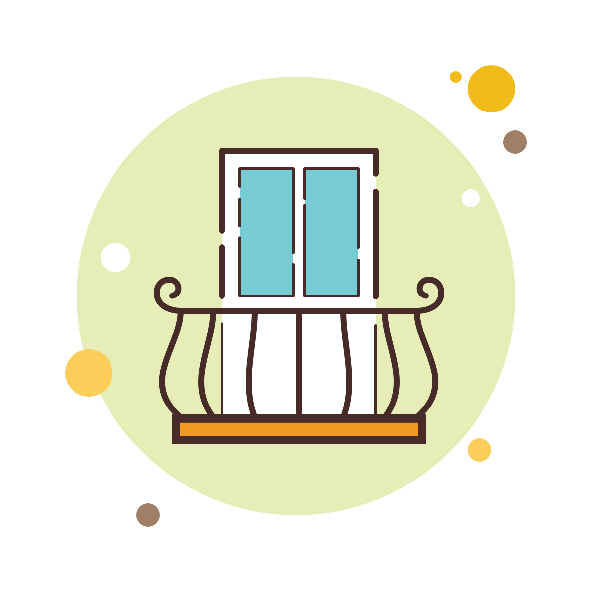 bubbles style balcony icon