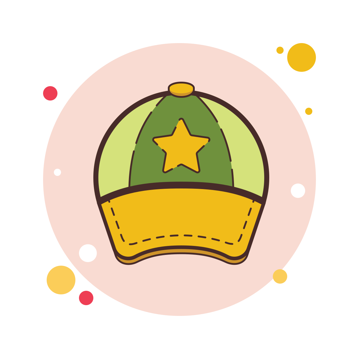 bubbles style baseball cap icon