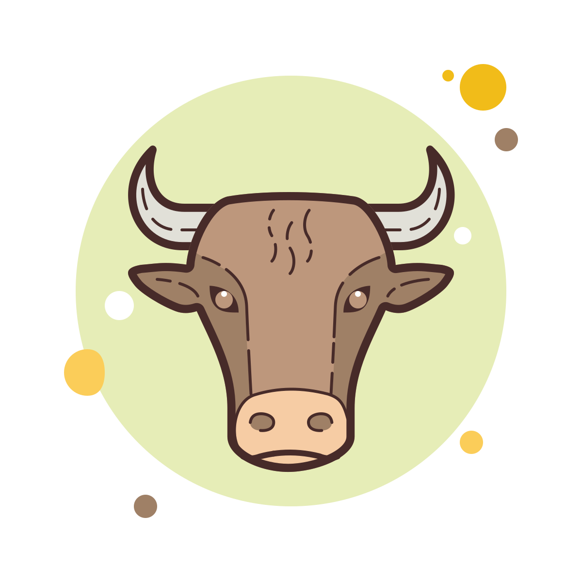 bubbles style bull icon