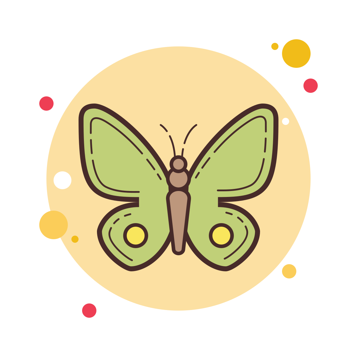 bubbles style butterfly icon