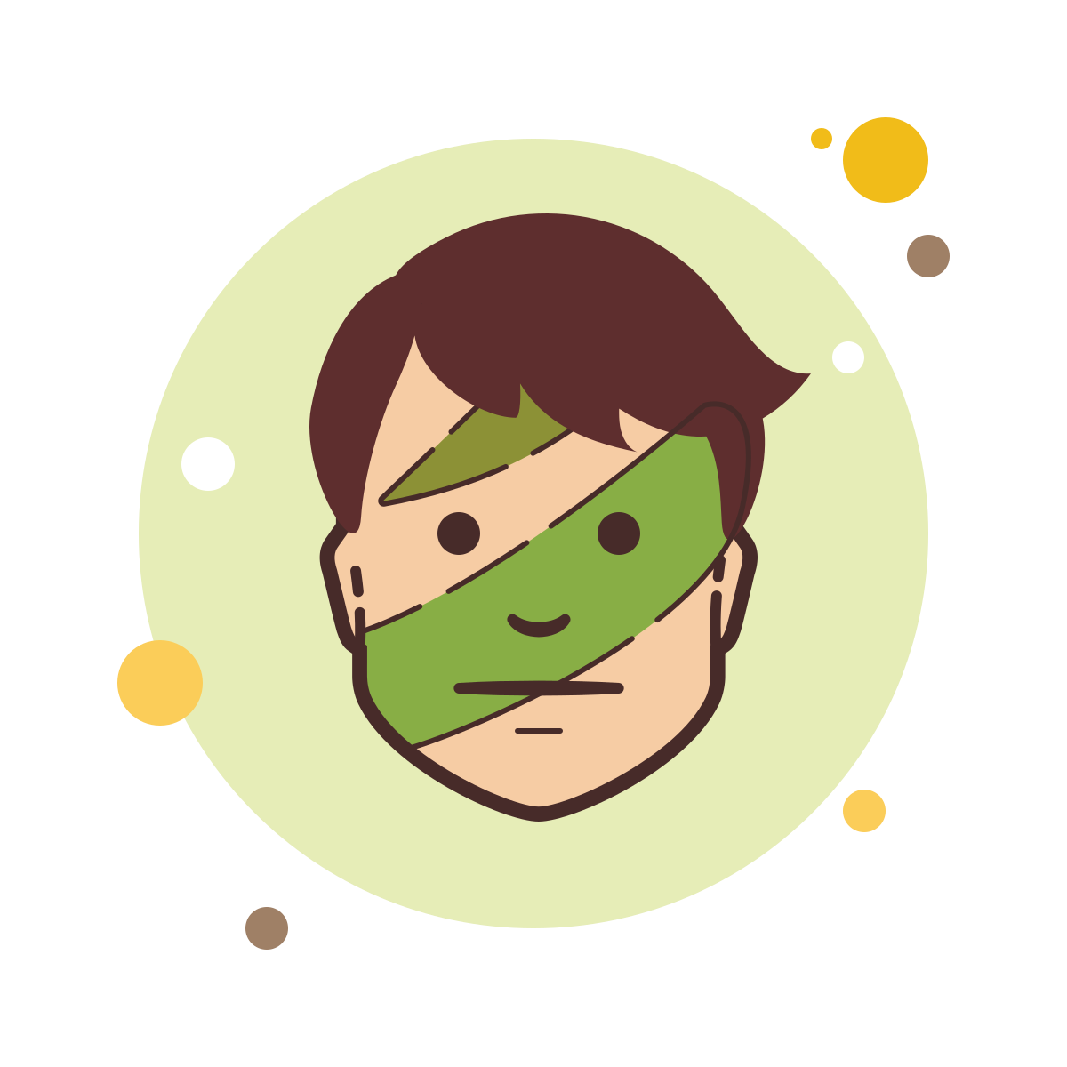 bubbles style camo cream icon