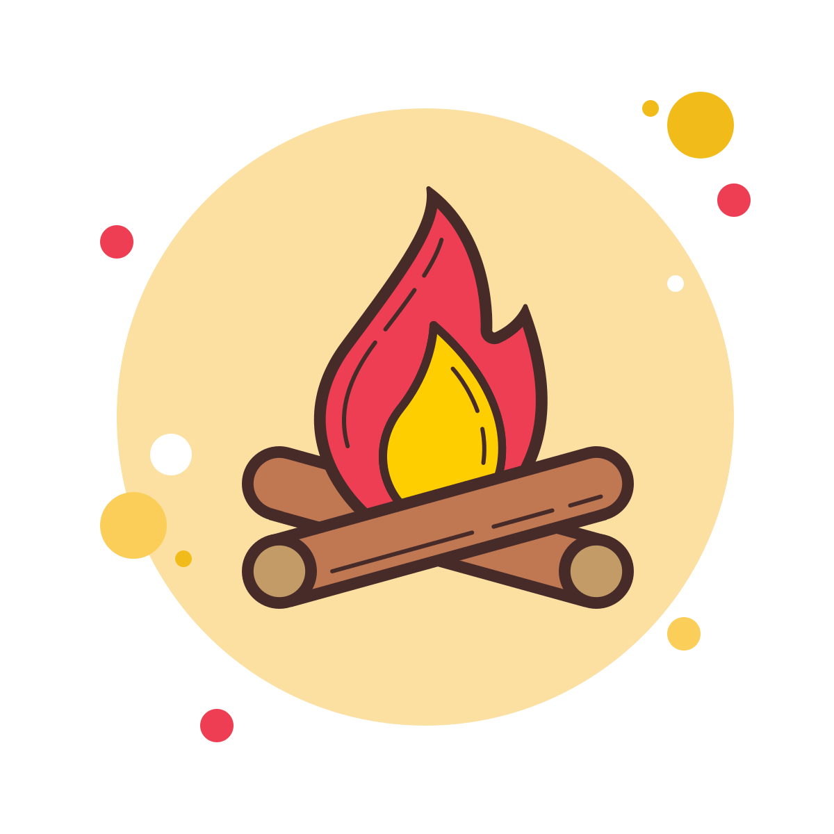 bubbles style campfire icon