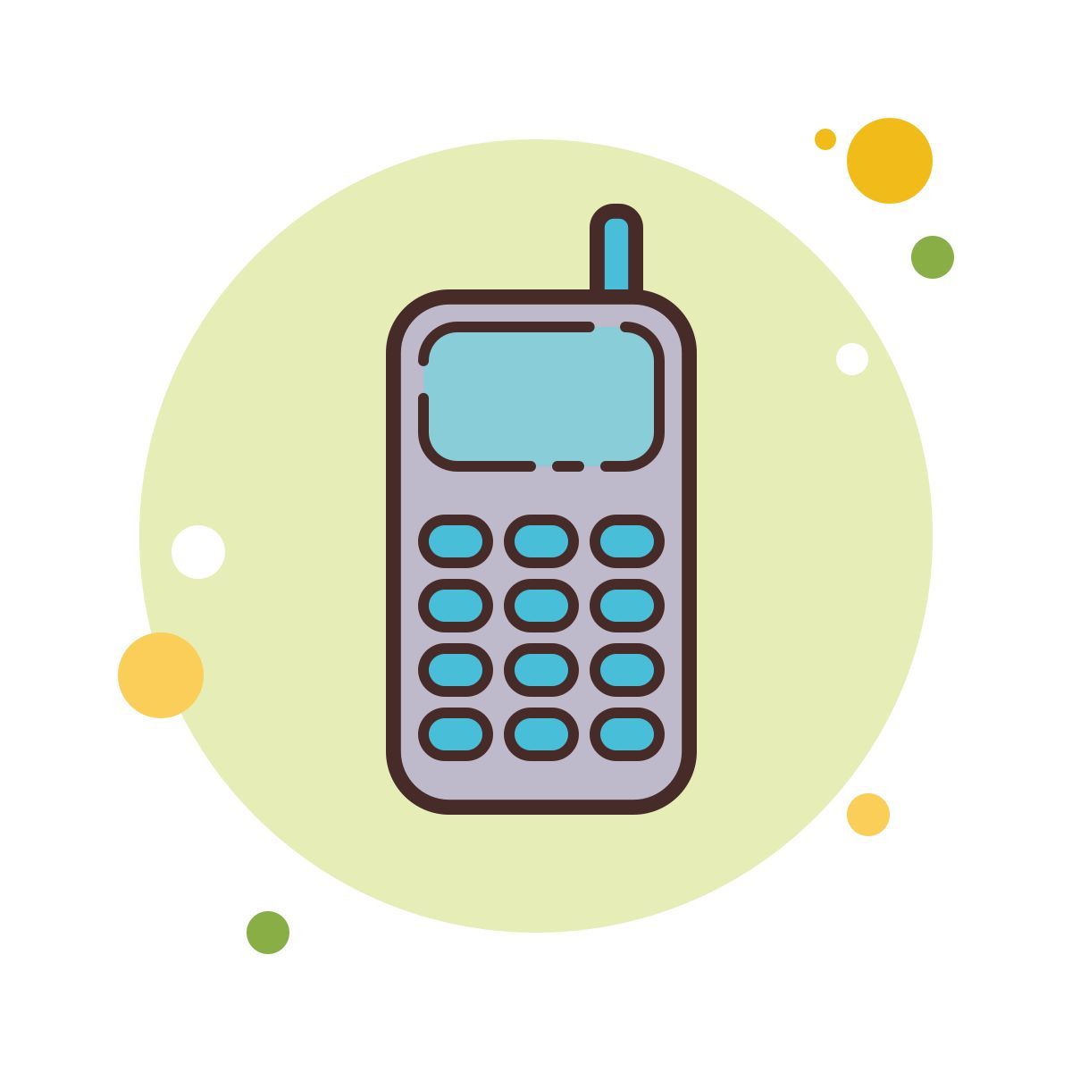 bubbles style téléphone portable icon