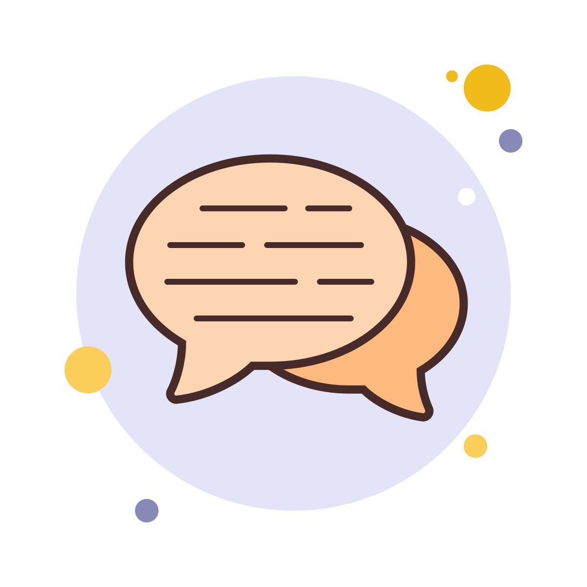 bubbles style chat icon